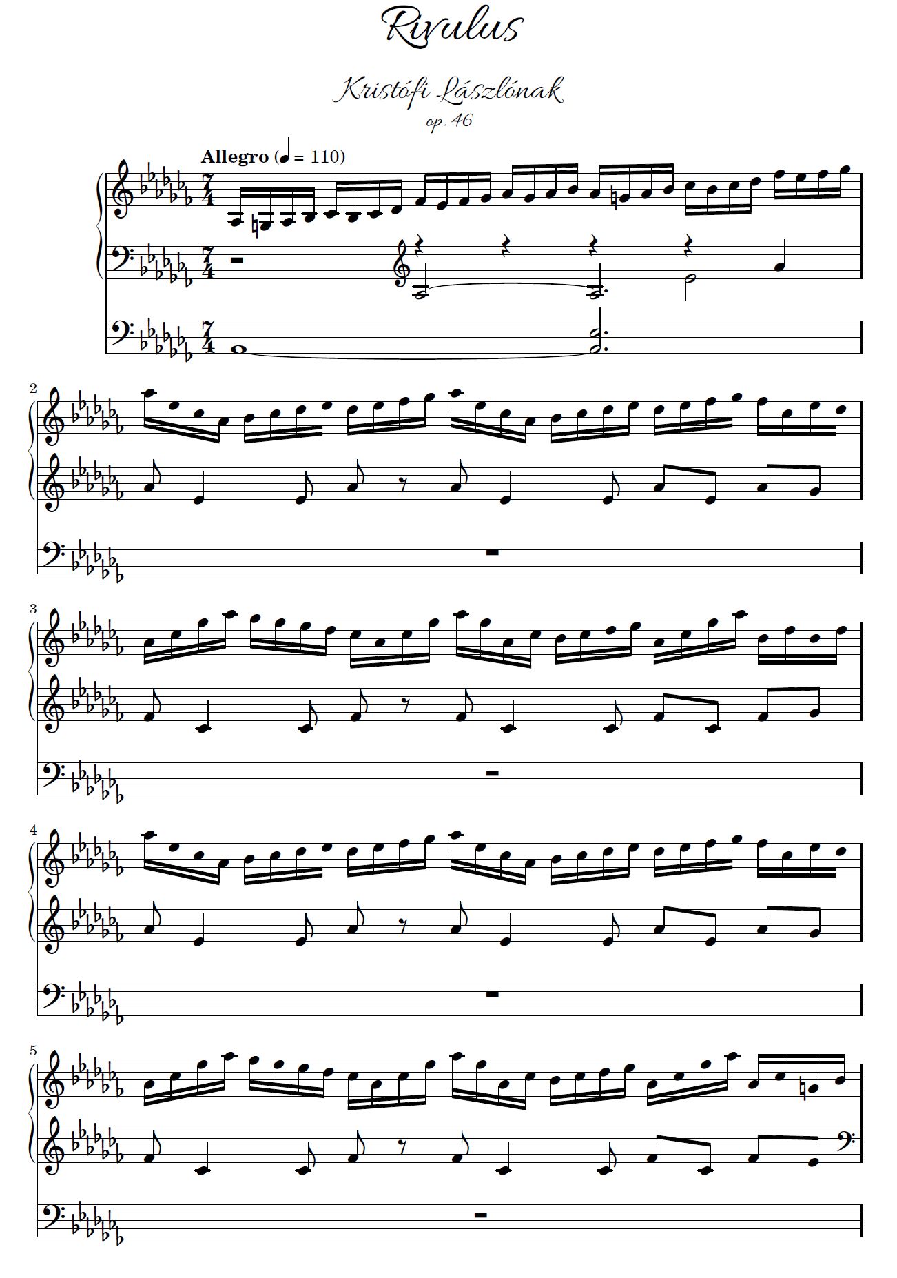 Rivulus, op. 46